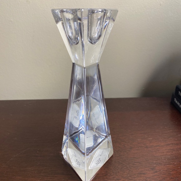 Lenox Pair of 6” Lead Crystal Candlestick Holders made in Slovenia - Picture 2 of 5